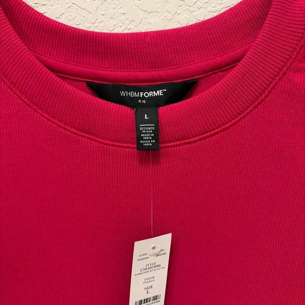 WHBM For Me Ribbed Ruched Side Tank - Picture 3 of 6